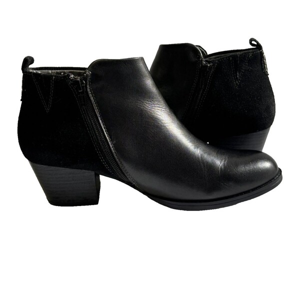 Earth Women’s Conway Maple Black Leather Multi-Zip Ankle Boots Sz 9M - Picture 5 of 12